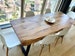 Living edge dining table, kitchen table, walnut wood table, dining room furniture, kitchen dining table, kitchen furniture 