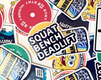 POWERLIFTING - Vinyl sticker pack: squat, bench, deadlift