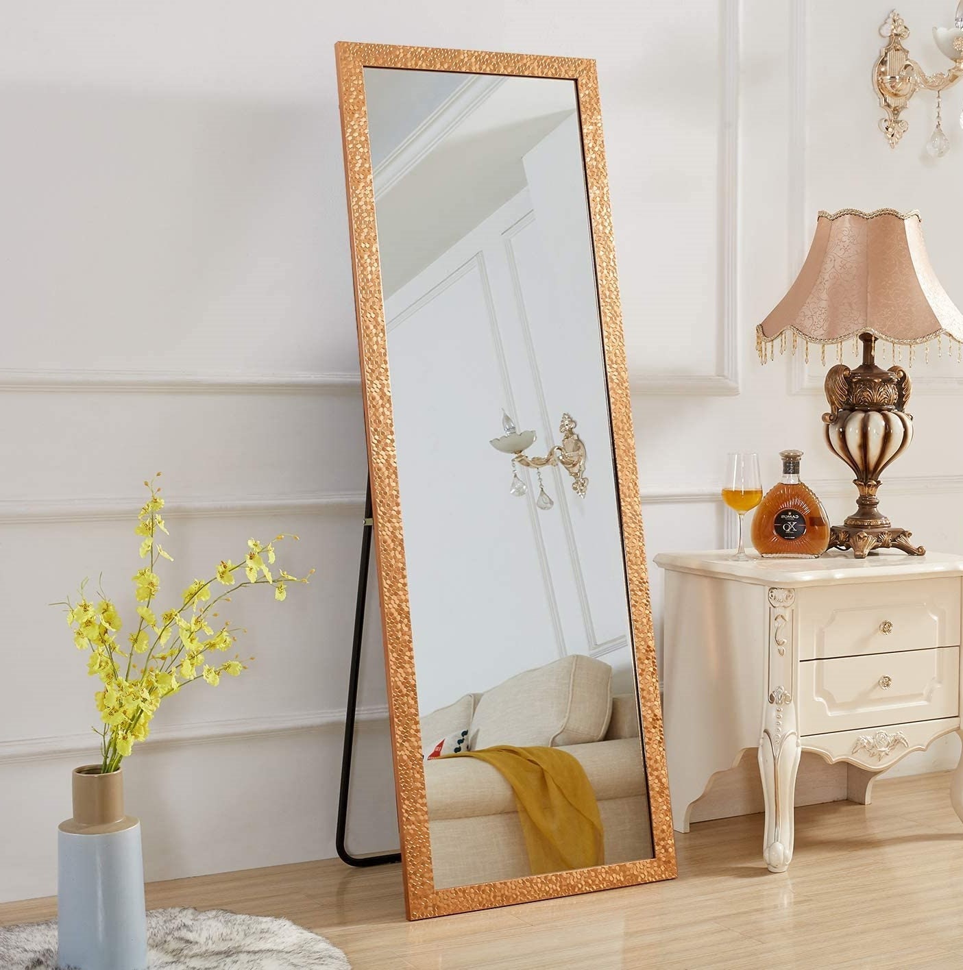 2021 Gold Luxury Full Length Mirror Floor Mirror Standing Etsy