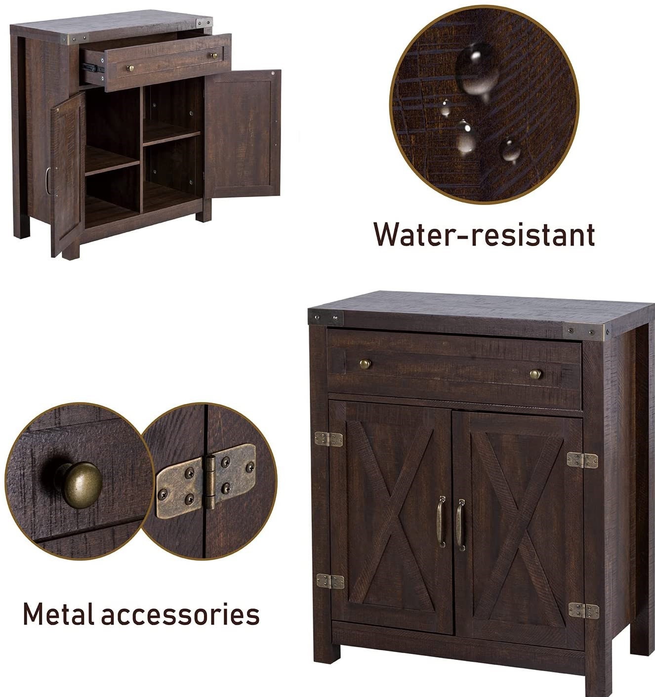 2021 Dark Brown Entryway Wood Accent for Living Etsy