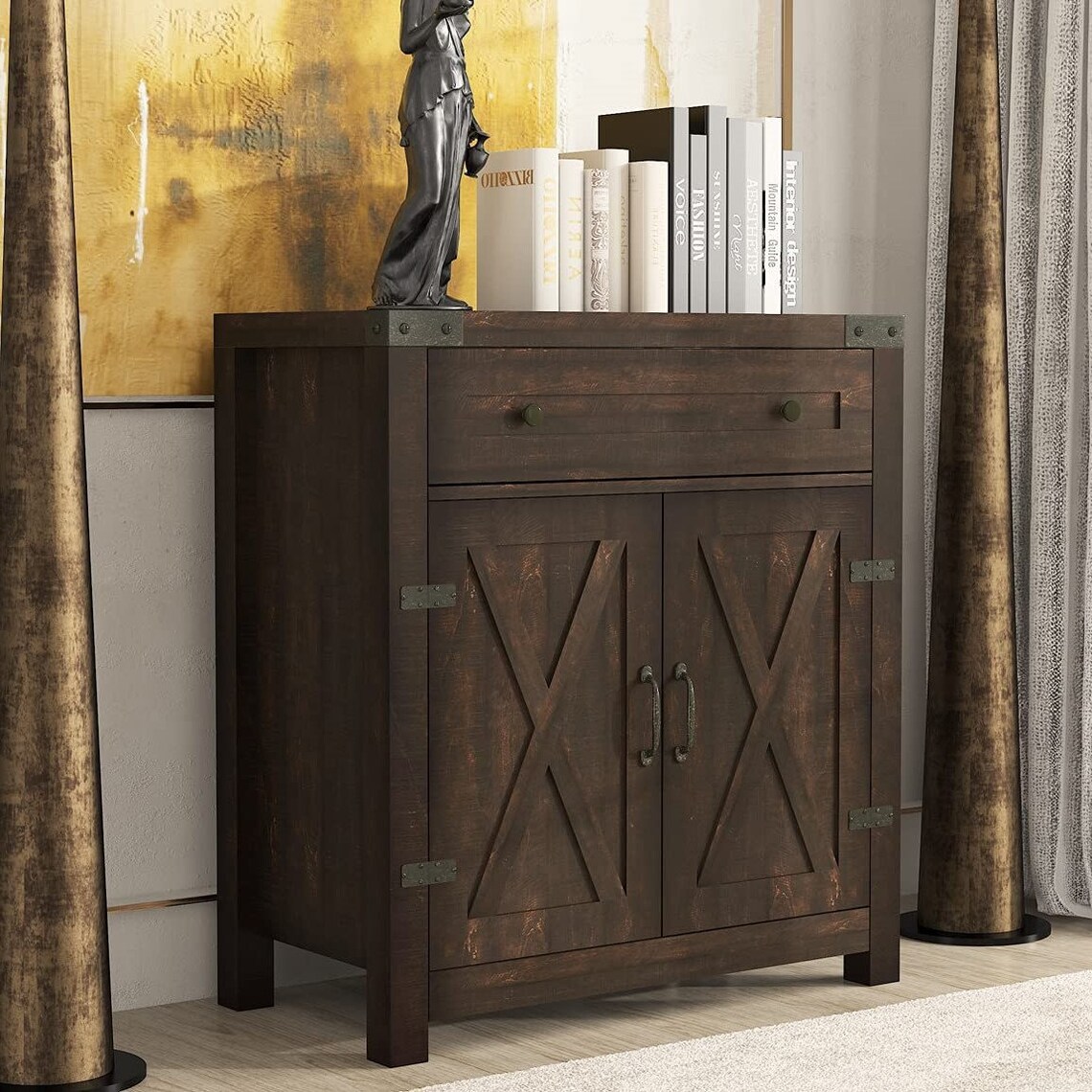 2021 Dark Brown Entryway Wood Accent for Living Etsy