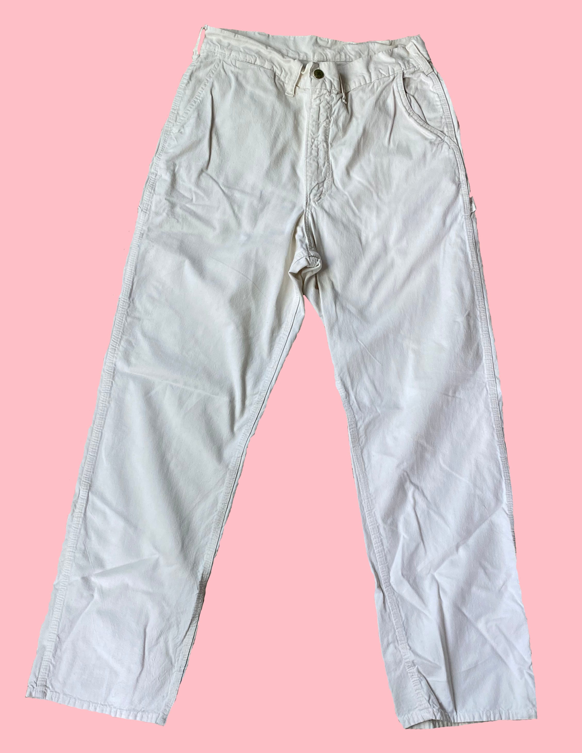 1970s Vintage White Painter's Pants | Etsy