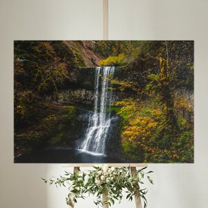 Lower South Falls Poster, Waterfall Photography, Oregon Landscapes, Silver Falls State Park