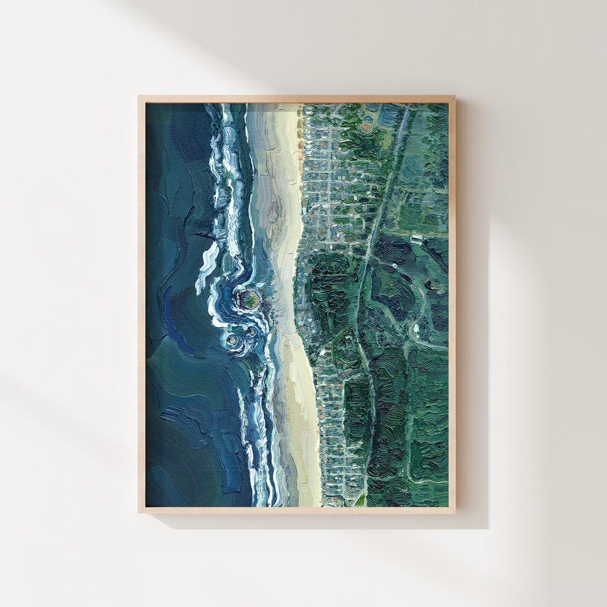 Cannon Beach, Oregon Fine Art Giclée Print—haystack Rock Oregon Coast Topographic Landscape Painting by Olivia Serrill - Etsy