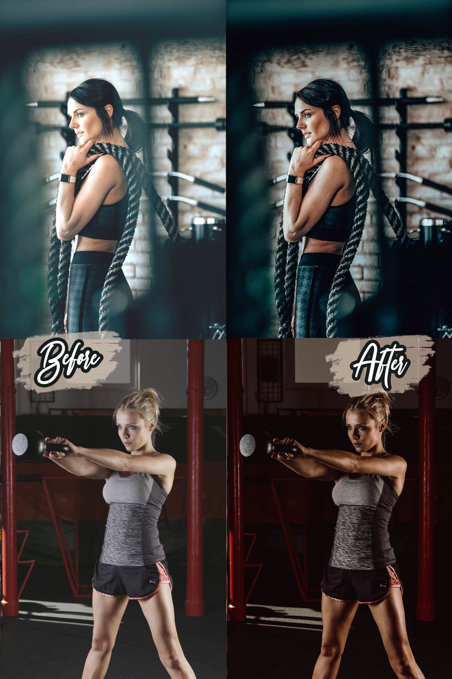 18 Fitness Lightroom Presets Gym Instagram influencer filter Etsy