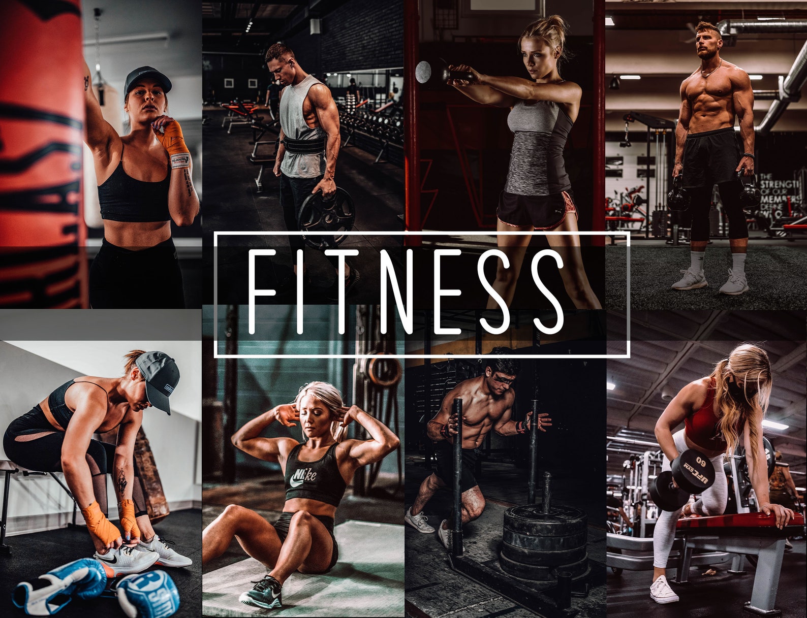 18 Fitness Lightroom Presets Gym Instagram influencer filter Etsy