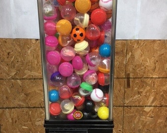Filled Toy Machine with Free Shipping!  Vintage 2" Capsule Vending Machine Toy Egg Vendor Made in the USA