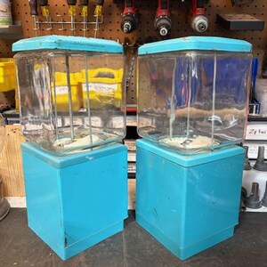 Incroyable couleur des années 1970 Folz Retro vintage Northwestern en verre gaufré globe machine à gommes bonbons modèle 60 image 5