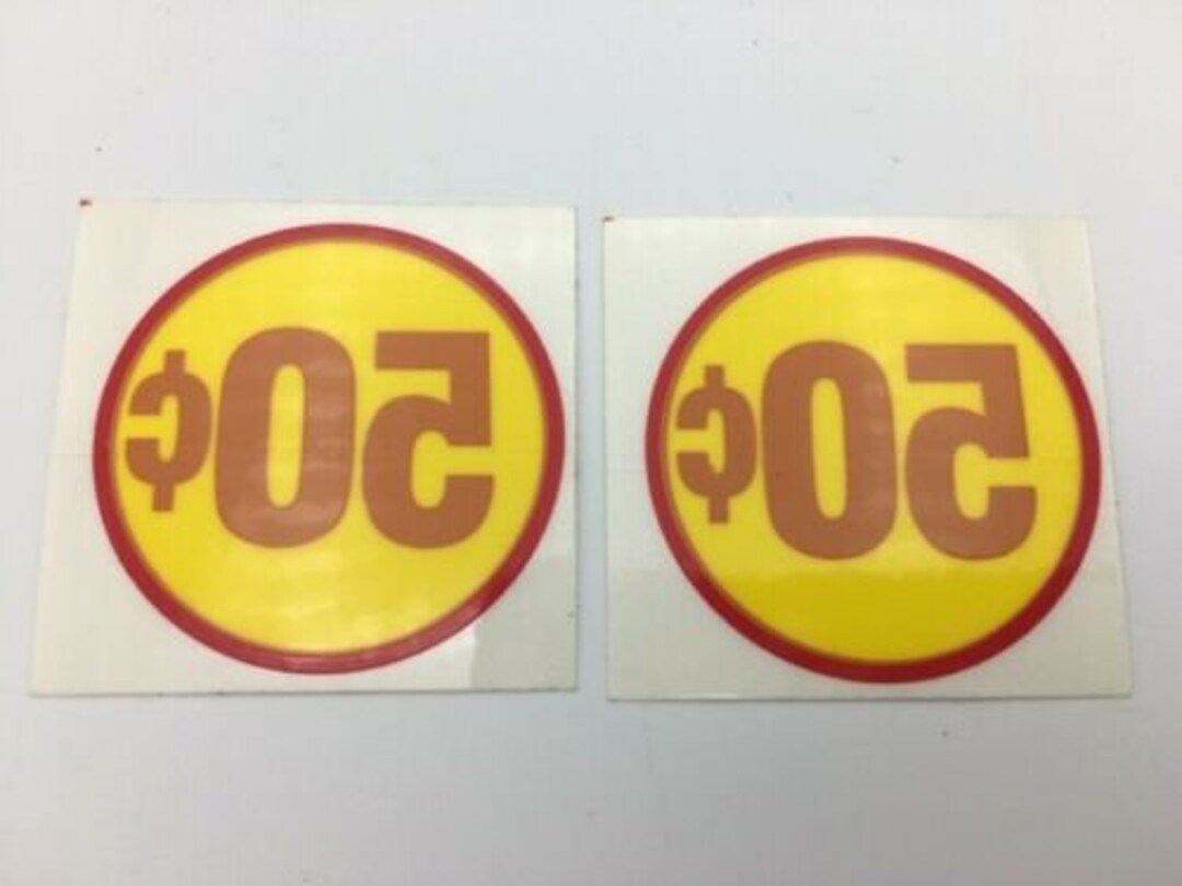 Original Northwestern 50 Cent .50 PRICE DECAL STICKER Gumball Etsy