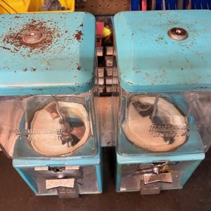 Incroyable couleur des années 1970 Folz Retro vintage Northwestern en verre gaufré globe machine à gommes bonbons modèle 60 image 3