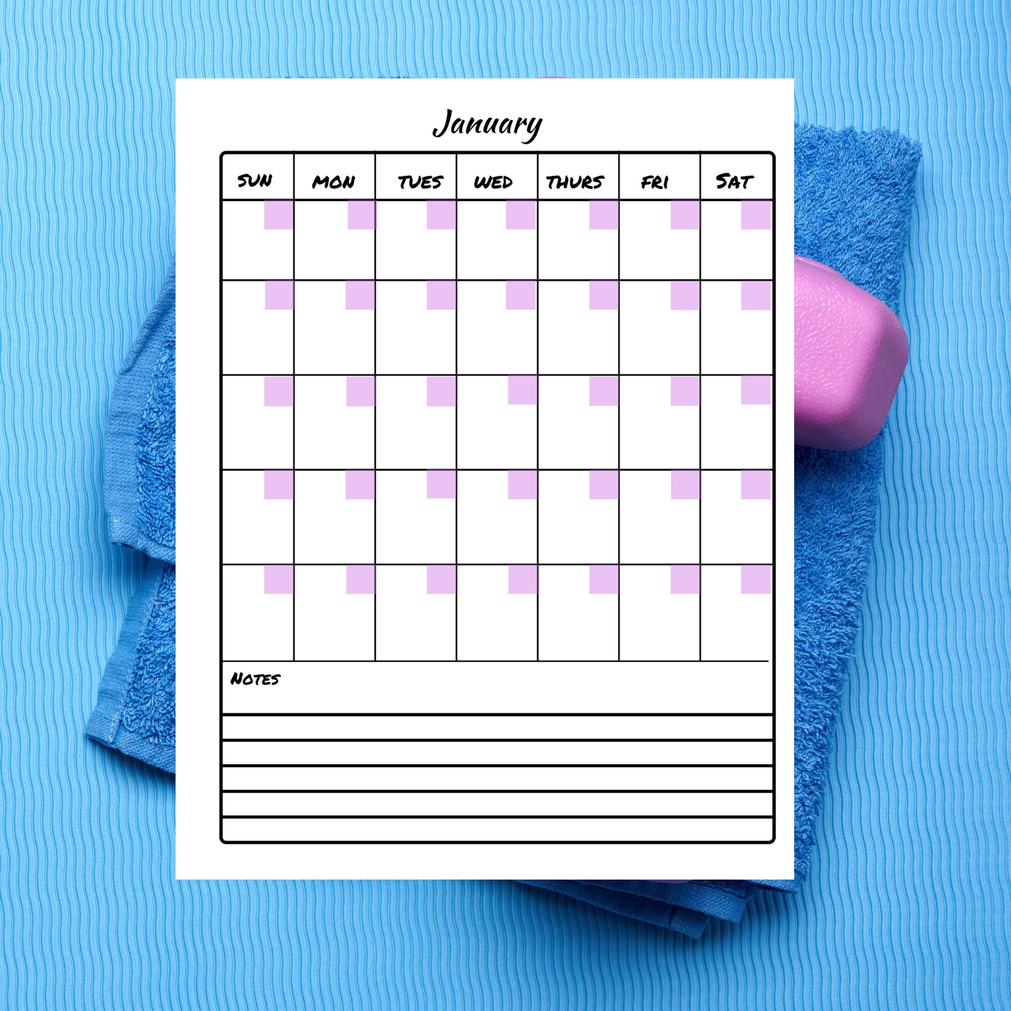 Calendar printable calendar digital download Etsy