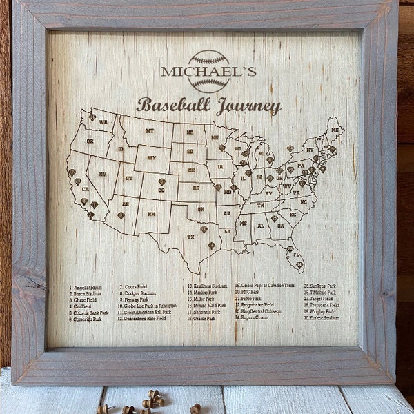 Usa Baseball Stadium List Etsy