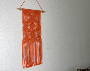Ceramic Orange and Yellow Orchid Wall HangingMinimalisticBoho DecorGypsyHealingHandmadeSimplisticOrganic