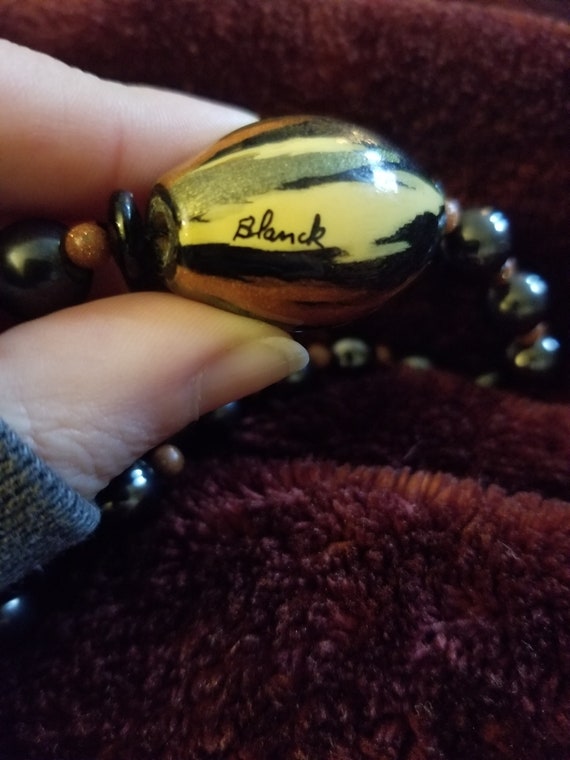 SALE*Hand Painted Signed Neil Blanck Necklace