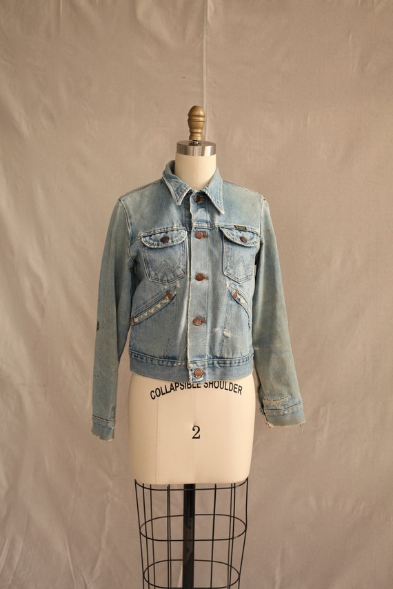 70's wrangler jean jacket Sashiko Denim Repaired s