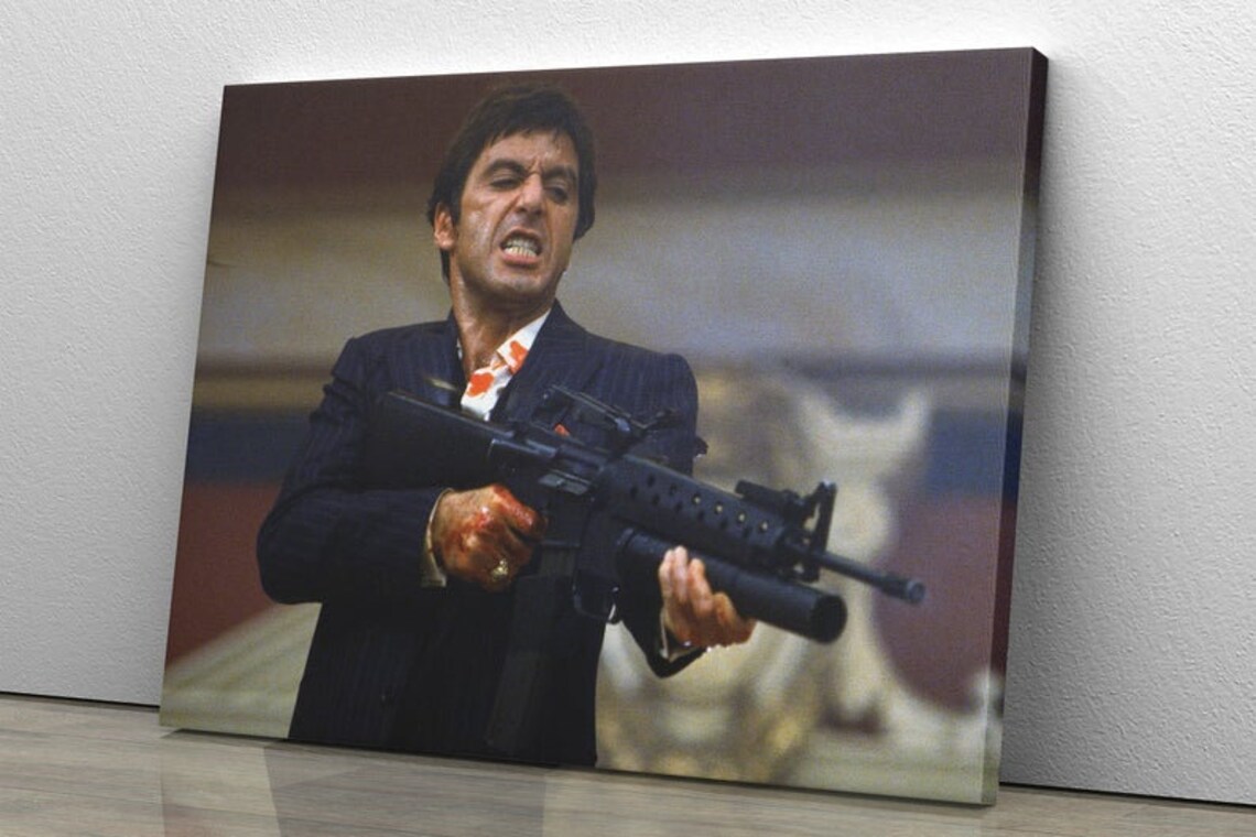 Scarface Poster Say Hello to My Litttle Friend Tony Montana Etsy