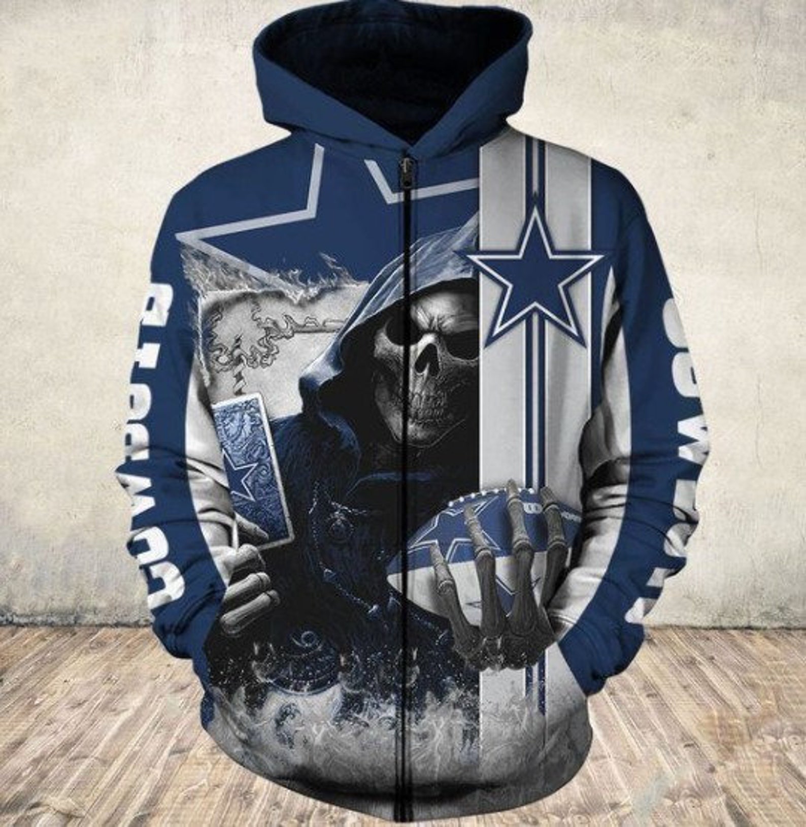 Dallas Cowboys Hoodie NFL Dallas Cowboys Zip Hoodie Hoodie Etsy