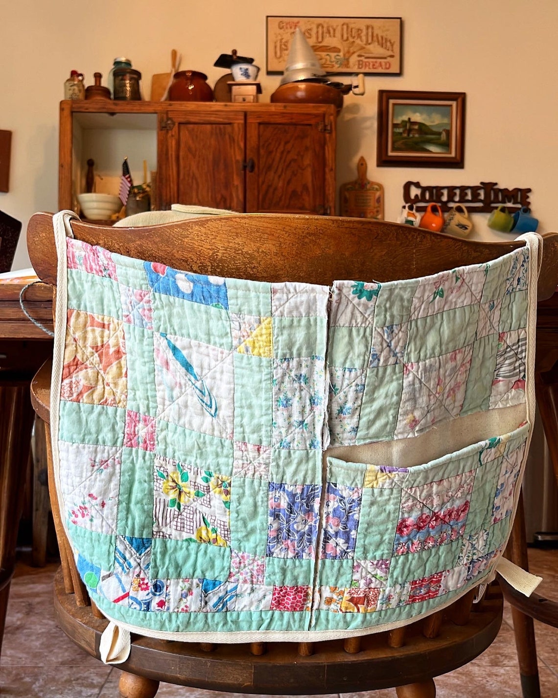 Vintage Quilt Organizer Hanging Organizer Nursery Decor Etsy