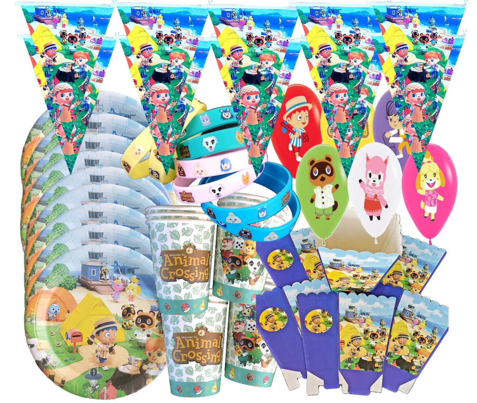 Animal Crossing Birthday theme favor party supplies decoration Etsy