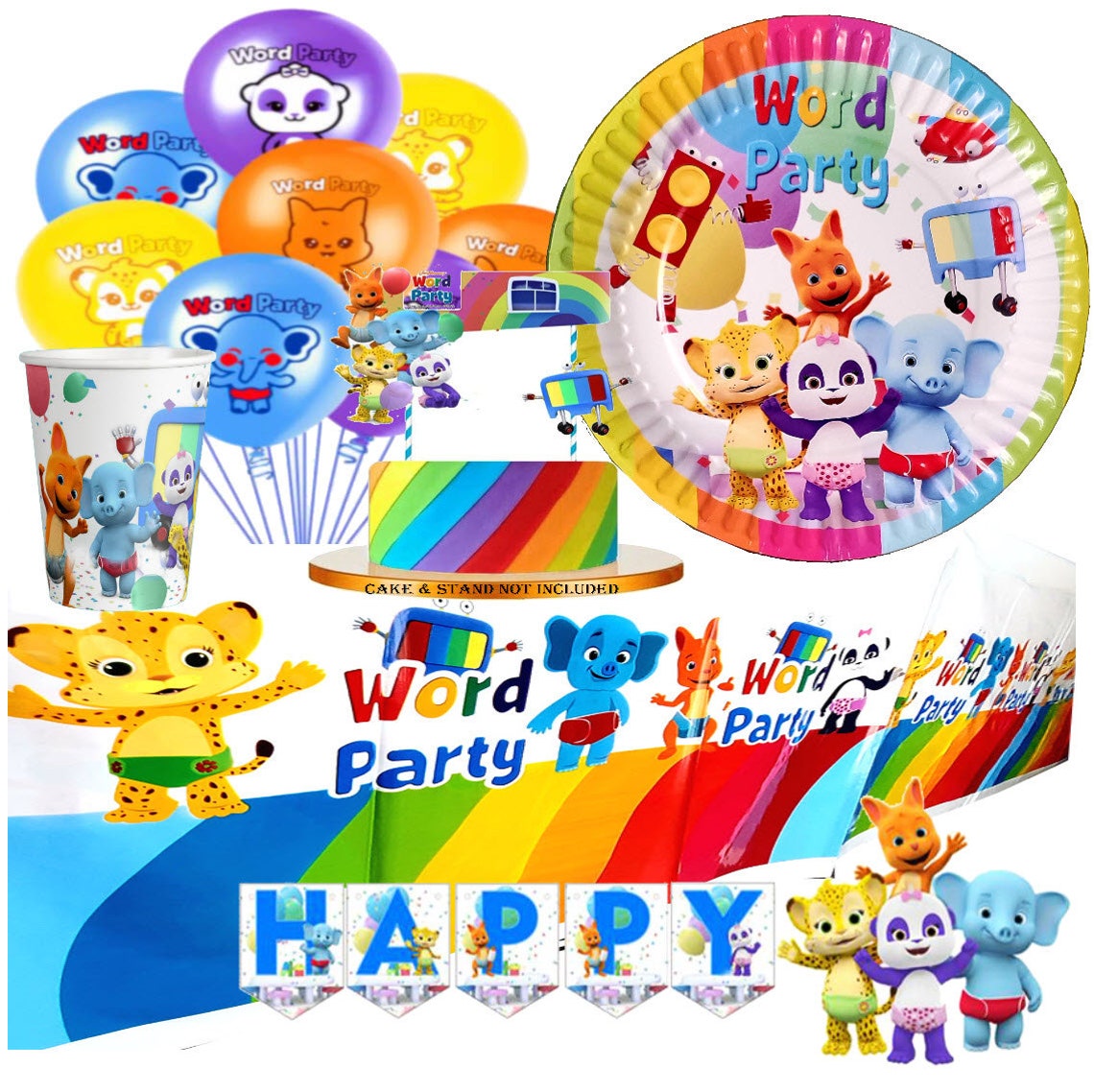 Word Party Birthday theme favor party supplies decoration Etsy