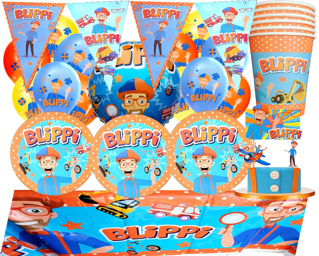 Blippi Birthday theme favor party supplies decoration ideas Etsy