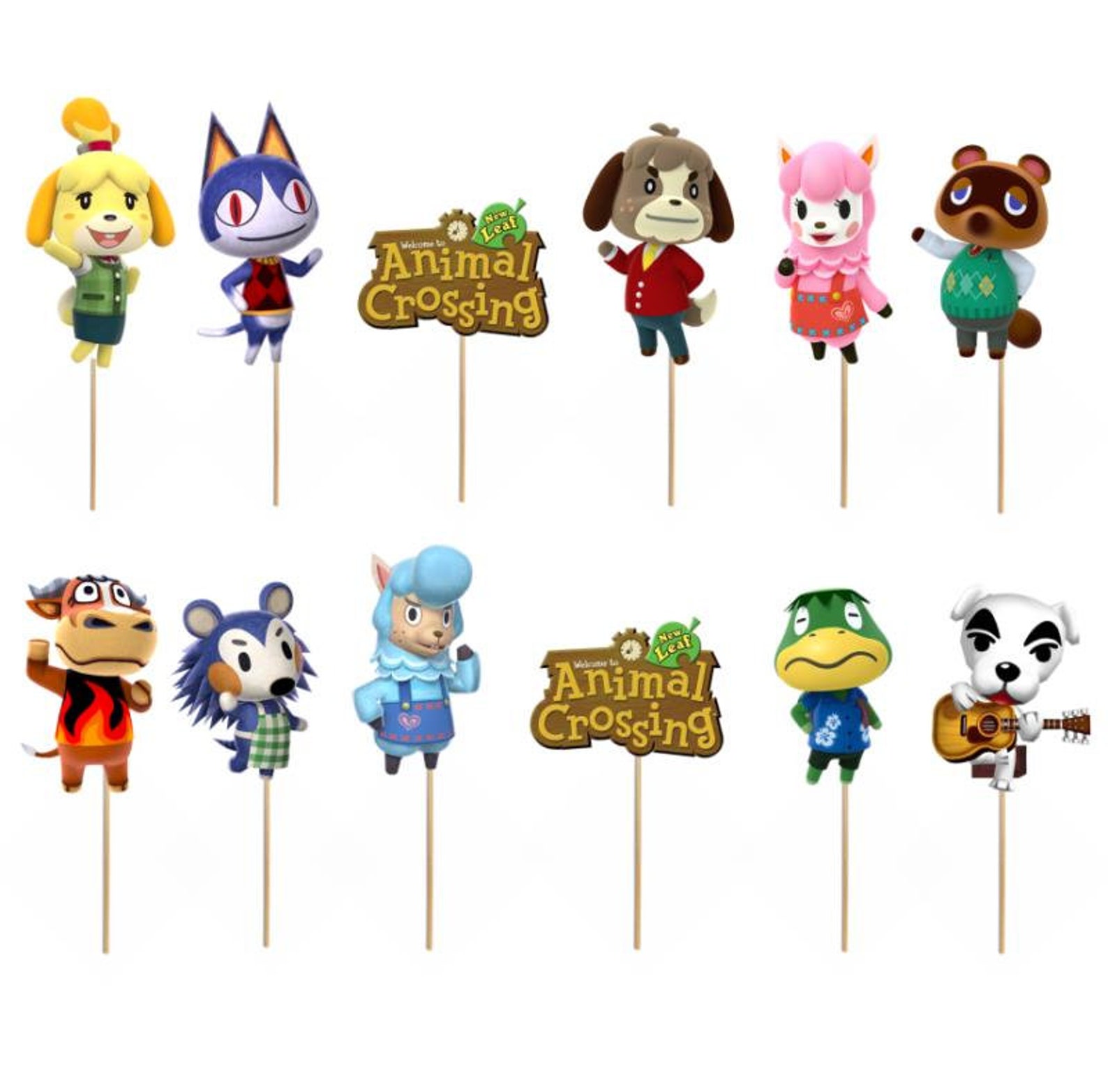 Animal Crossing Birthday theme favor party supplies decoration Etsy