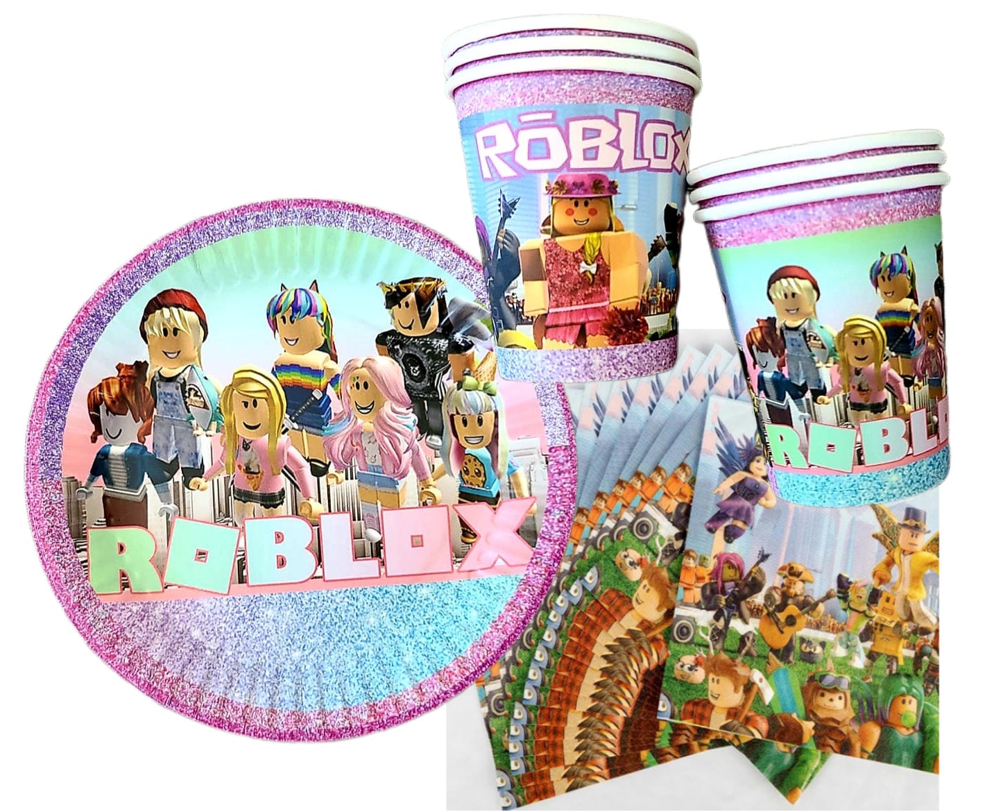 Girl Roblox birthday theme favor party supplies decoration | Etsy