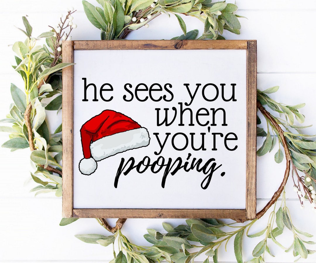 Christmas Decor for Bathroom, Christmas Decor Bathroom Sign Home Decor, Holiday Decor, Funny