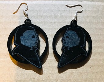 Macabre Accessories Halloween Earrings Bottle Cap Earrings Pumpkin Jewelry Black Crow