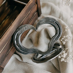 Cryptic heart-Handmade heart from horse shoe with personalized options, Unique gift for your love ones and special touch for your occasions
