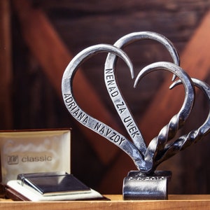 Mystical heart | Anniversary gift hand forged heart gift with Personalization,Valentines Unique love decoration, Minimalistic Decoration,