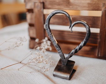 Mysterious heart | Anniversary gift hand forged heart gift with Personalization, Personalized gift, Unique love decoration, 6th anniversary,