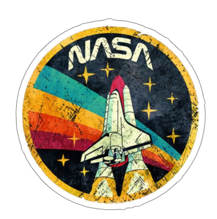Trendy Nasa Retro Vintage Sticker Space Retro Sticker for Etsy