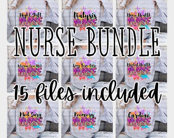 Nurse Bundle / 15 files included / Nursing PNG / Nurse PNG / Healthcare Designs