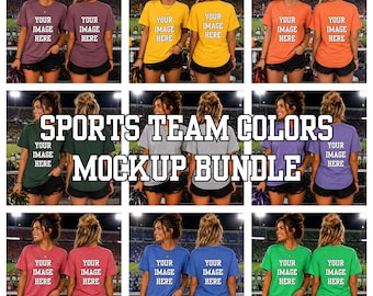 School Spirit Mockup Bundle / School Colors / Football Season /  High School / Small Business / Gildan Softstyle Mockups