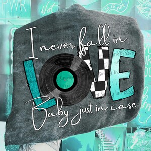 I Never Fall In Love Baby Just In Case PNG / music / record / checker