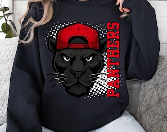Panthers Red and Black PNG / School Spirit / Football Season / Basketball Season / Mascot / Digital Download