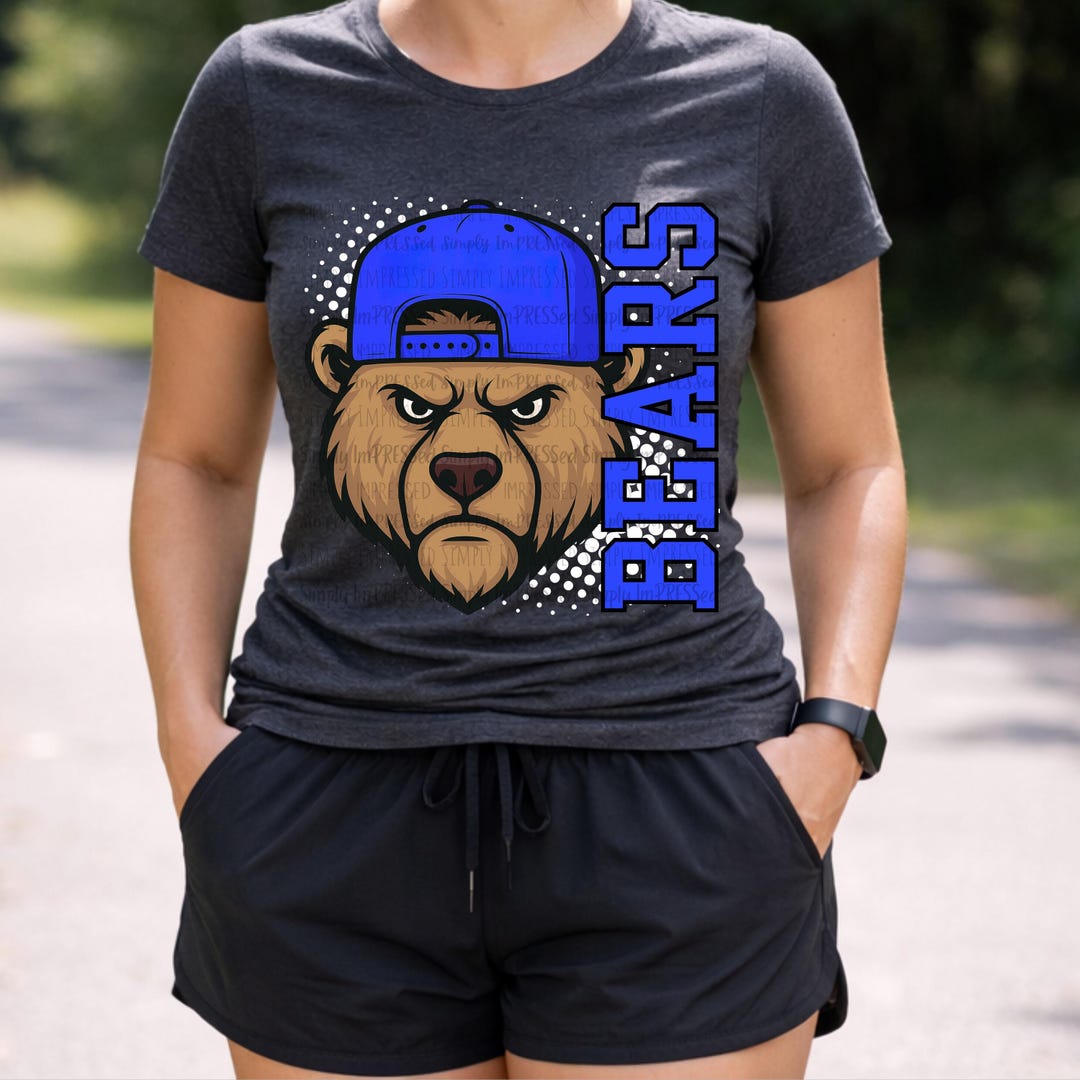 Bears Blue PNG / School Spirit / Football Season / Basketball Season ...