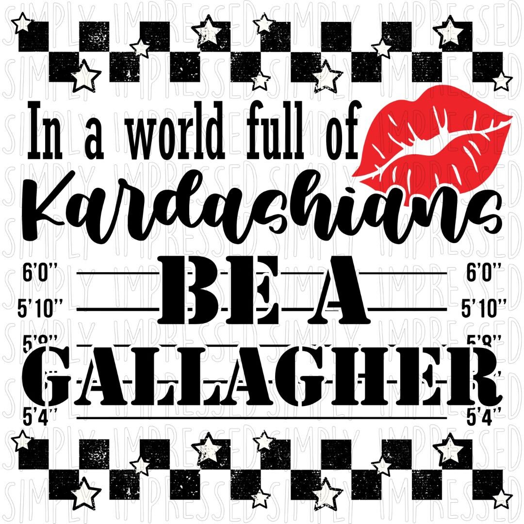 Jutebeutel Mit Spruch: 'In A World Full Of Kardashians Be A Gallagher Fan' – 38x42 Cm, Langer Henkel