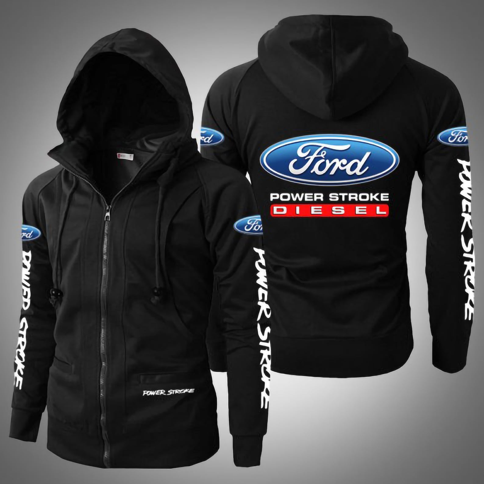 Zip Up Ford Ford Hoodie Ford Printed Hoodie Ford Fan Etsy