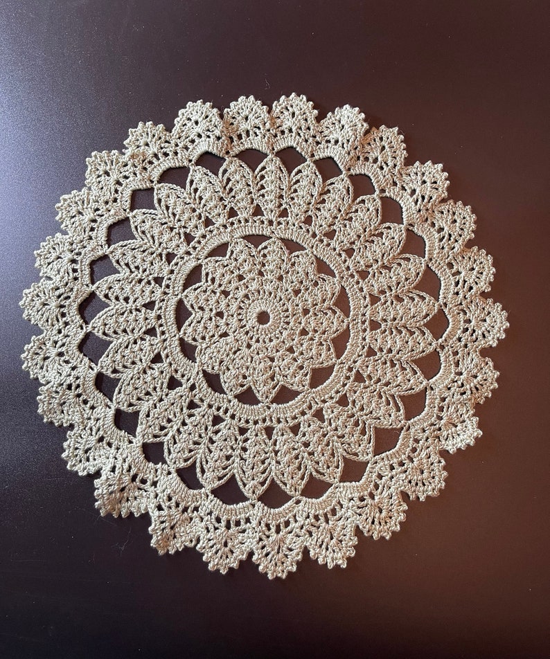 Green-Gray Intricate Doily