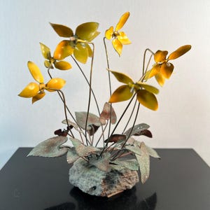 vintage yellow flower figurines