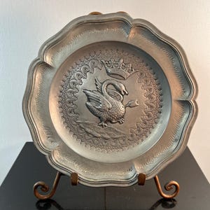 vintage pewter wall hanging
