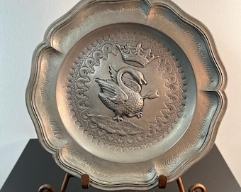 vintage pewter wall hanging