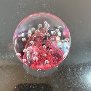 vintage art glass paperweight