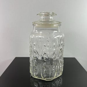vintage clear glass jar
