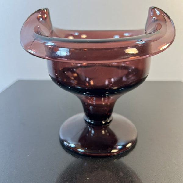 Vintage purple art glass vase