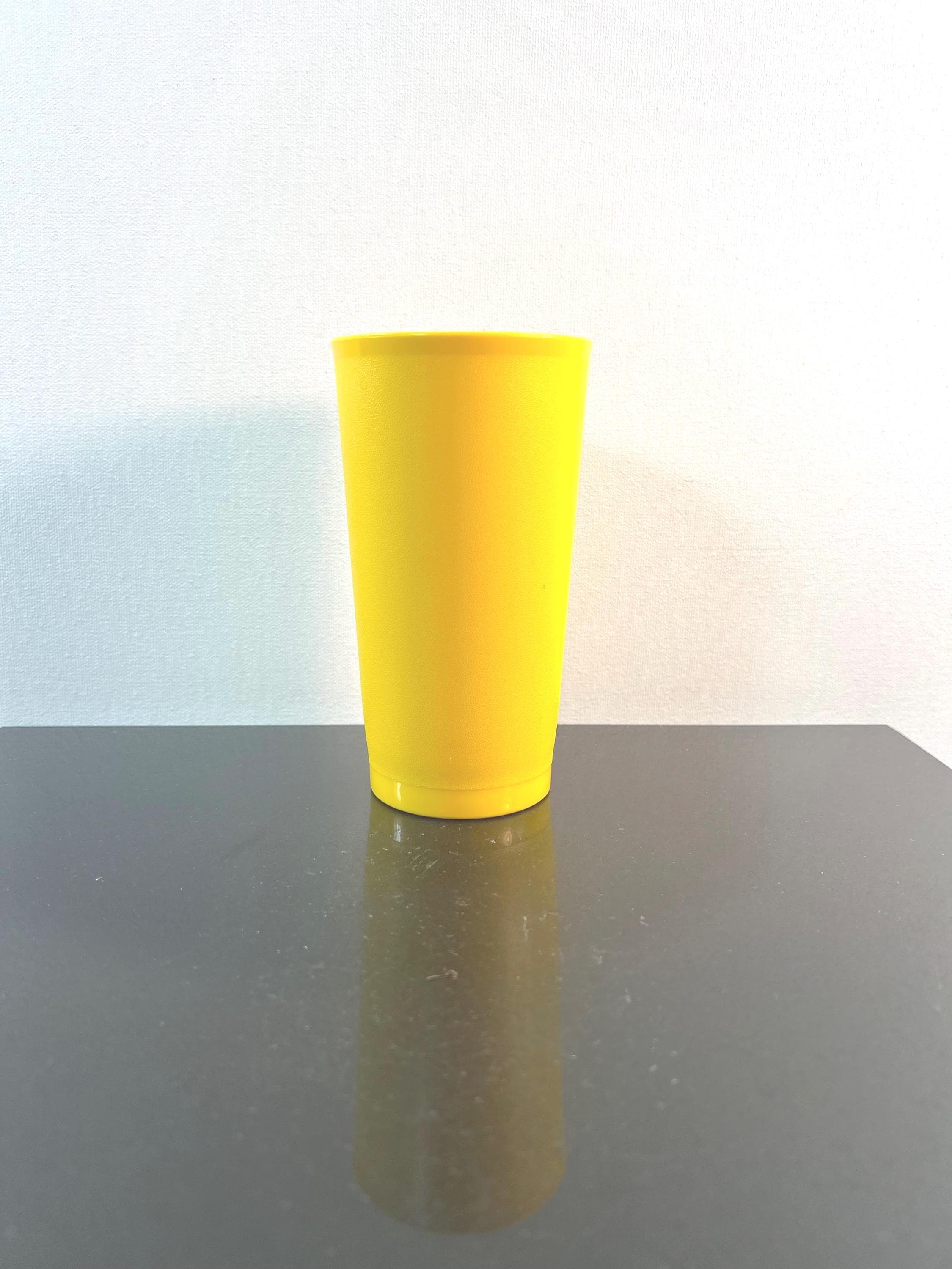 Vintage Yellow Tupperware Cup - Etsy