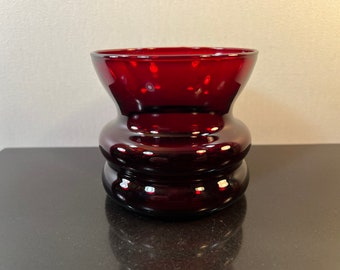 Vintage ruby red vase