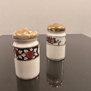 Vintage Japanese porcelain salt shakers